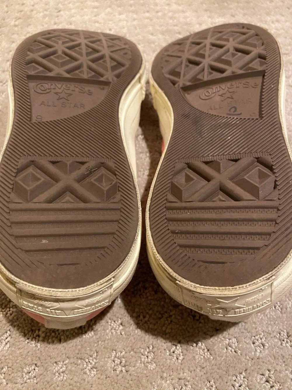 Converse Comme des Garcons Pink Low-Top Canvas Sneakers with Heart Logo - Picture 8 of 10